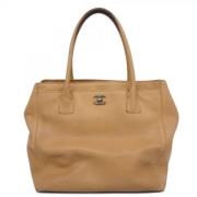 Chanel Vintage Pre-owned Laeder chanel-vskor Beige, Dam