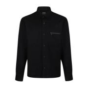 Ermenegildo Zegna Svart Ull Overshirt med Fickor Black, Herr