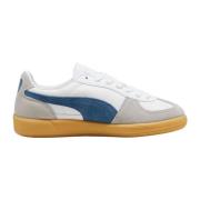 Puma Läder Vit & Blå Horizon Sneakers Multicolor, Herr