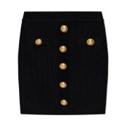 Balmain Kjol med dekorativa knappar Black, Dam