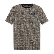 Balmain T-shirt med monogram Beige, Herr