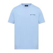 Etro T-shirt med broderad logotyp Blue, Herr