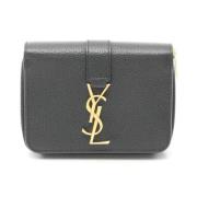 Yves Saint Laurent Vintage Pre-owned Laeder plnbcker Black, Dam