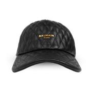 Balmain Läderkeps Black, Dam