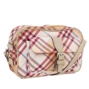 Burberry Vintage Pre-owned Canvas axelremsvskor White, Dam