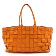 Bottega Veneta Vintage Pre-owned Laeder handvskor Orange, Dam