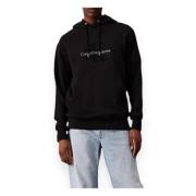 Calvin Klein Chenille Monologo Hoodie Black, Herr