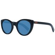 Ermenegildo Zegna Svart Unisex Solglasögon Polariserad Rund Ram Blue, ...