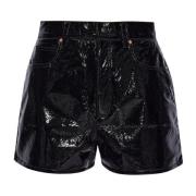 Casablanca Fejk Läder Shorts Black, Dam