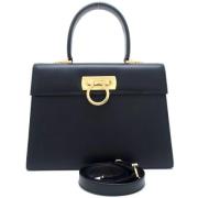 Salvatore Ferragamo Pre-owned Pre-owned Laeder handvskor Black, Dam