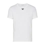 Prada Logo Print T-shirt White, Herr