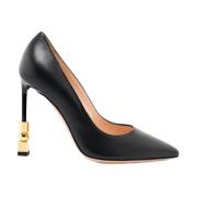 Bally Guld Högklackade Decolletes Skor Black, Dam