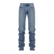 The Attico Jeans med logotyp Blue, Dam