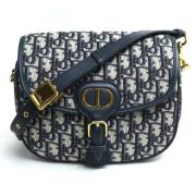 Dior Vintage Pre-owned Canvas axelremsvskor Blue, Dam