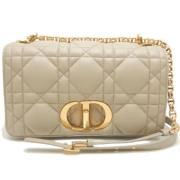 Dior Vintage Pre-owned Laeder axelremsvskor Beige, Dam