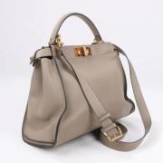 Fendi Vintage Pre-owned Laeder handvskor Beige, Dam