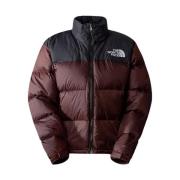 The North Face Mörkbrun Retro Nuptse Jacka Brown, Herr