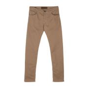 Hand Picked Skinny Beige Jeans med Logodetaljer Beige, Herr