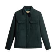 Woolrich Vadderad Grön Skjorta Klassisk Design Green, Herr