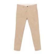 Nine In The Morning Beige Bomullsblandning Slim Fit Byxor Beige, Herr