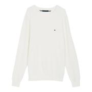 Tommy Hilfiger Essentiell Crew Neck Tröja White, Herr