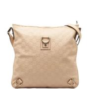 Gucci Vintage Pre-owned Laeder crossbodyvskor Beige, Dam