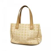 Chanel Vintage Pre-owned Nylon chanel-vskor Beige, Dam