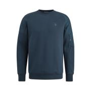 Cast Iron Terry Sweatshirt Regular Fit Blue, Herr