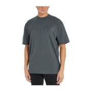 Calvin Klein Applique T-shirt med klassiska detaljer Gray, Herr