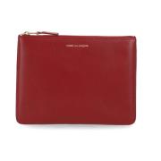 Comme des Garçons Röd läder Pochette väska Red, Unisex