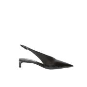 Jil Sander Svarta Slingback Läderskor Black, Dam