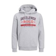 Jack & Jones Hoodie Jjxx Denim Stil Gray, Herr