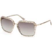 Guess Transparent Metall Solglasögon Beige, Dam