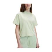 Calvin Klein Grön Pastell Broderad T-shirt Green, Dam