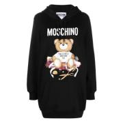 Moschino Avslappnad Svart Bomull Mini Klänning Black, Dam