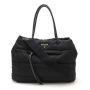 Prada Vintage Pre-owned Canvas prada-vskor Black, Dam