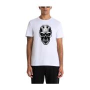 Antony Morato Cyberpunk Skull Print T-shirt White, Herr