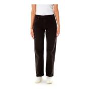 Pepe Jeans Hög midja Straight Fit Jeans Black, Dam