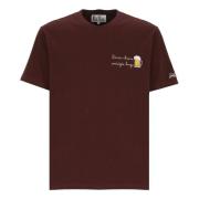 Saint Barth Bordeaux Bomull T-shirt med Birra Amicizia Brodyr Red, Her...