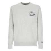 Saint Barth Grå Crew Neck Tröja med Panda Broderi Gray, Herr