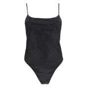 Saint Barth Svart Monokini med Strassmönster Black, Dam