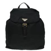 Prada Vintage Pre-owned Tyg ryggsckar Black, Dam