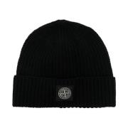 Stone Island Svarta Snygga Hattar Kollektion Black, Herr