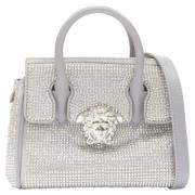 Versace Laeder handvskor Gray, Dam