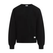 Saint Laurent Noir Oversize Sweatshirt Black, Herr