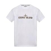 Stone Island Vita T-shirts och Polos White, Herr