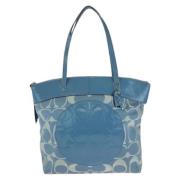 Coach Pre-owned Pre-owned Canvas axelremsvskor Blue, Dam