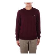 Lacoste Bordeaux Sweaters Logo Front Regular Fit Red, Herr