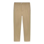 Tommy Jeans Beige Chino Byxor med Elastisk Midja Brown, Herr