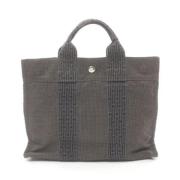 Hermès Vintage Pre-owned Canvas handvskor Gray, Dam